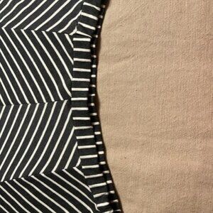 Heathered Gray Striped Skirt